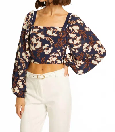 Caballero Rosine Ginko Block Print Top In Multi