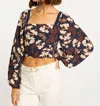 Caballero Rosine Top In Ginko Block Print