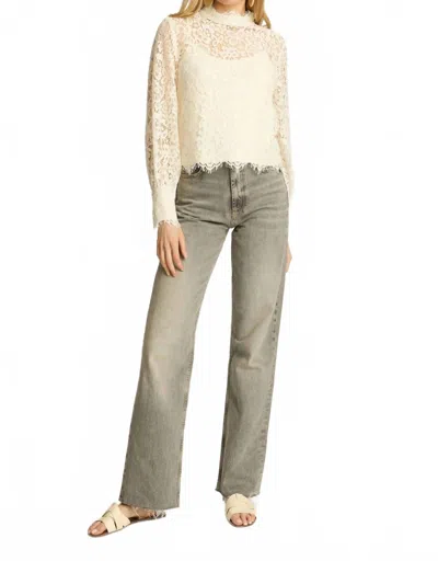 Caballero Serena Top In Antique White Lace In Neutral