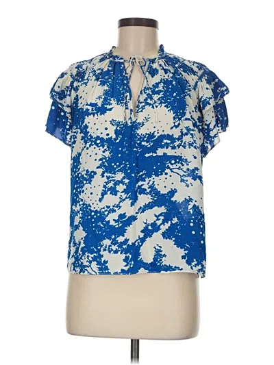 Pre-owned Caballero Short Sleeve Blouse In Blue