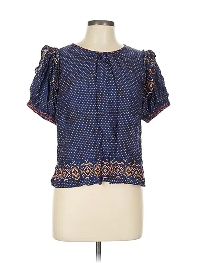 Pre-owned Caballero Short Sleeve Blouse In Blue