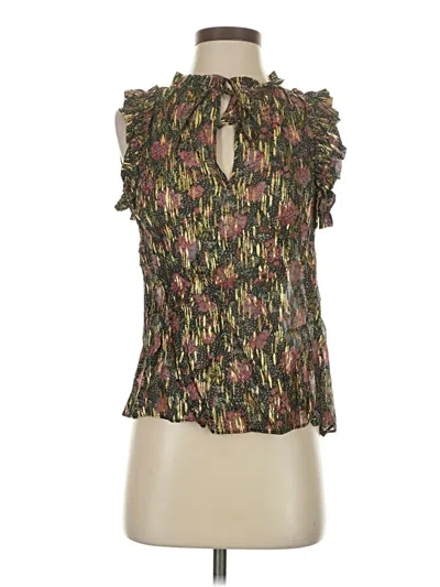 Pre-owned Caballero Short Sleeve Blouse In Green
