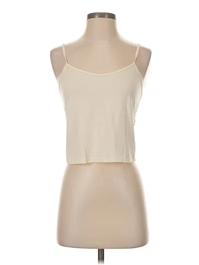 Pre-owned Caballero Tank Top Ivory Halter Neckline Tops In White
