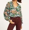 Caballero Terese Top In Sea Leaves