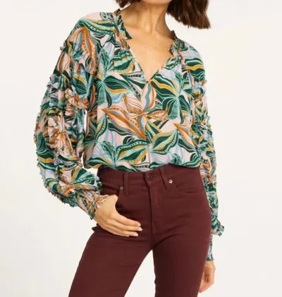 Caballero Terese Top In Sea Leaves