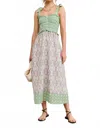 Caballero Thandi Tribal Ink Blot Dress In Green In Green