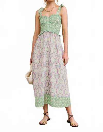 Caballero Thandi Tribal Ink Blot Dress In Green