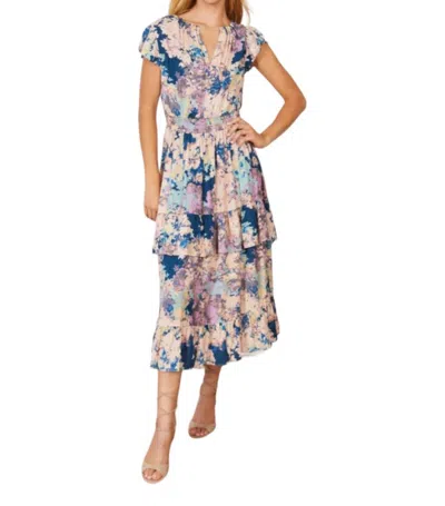 Caballero Willow Dress In Lilac Fields Print In Multi