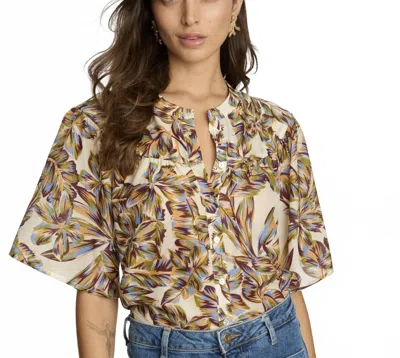 Caballero Women's Aliyah Short Sleeve Top In Dutch Blossom In Multi