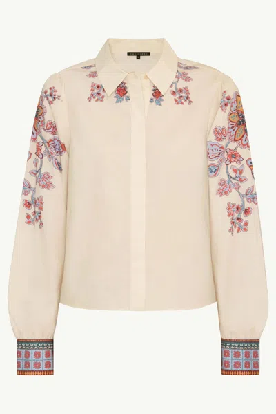 Caballero Women's Audrey Top In Woodblock Bloom In Multi