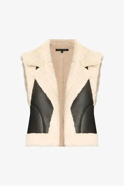 Caballero Women's Cove Vest In Cream/black In Multi