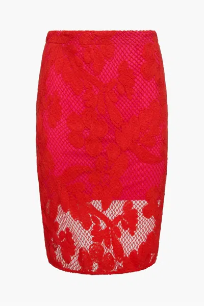 Caballero Women's Daya Skirt In Raspberry Lace In Red