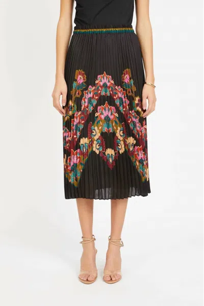 Caballero Women's Mia Skirt In Black Floral In Multi
