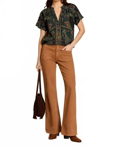 Caballero Zola Top In Patchwork Flower In Multi