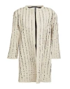 Caban Romantic Woman Overcoat & Trench Coat Beige Size 12 Leather In Beige