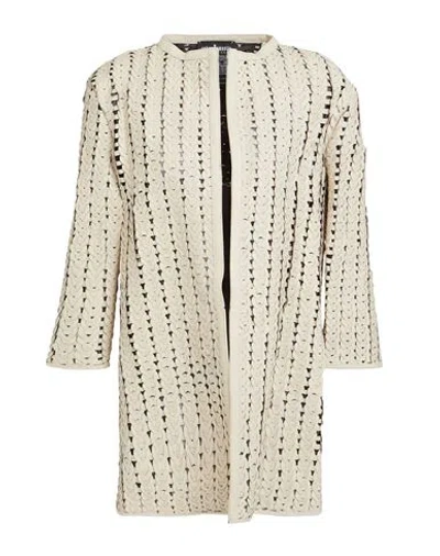 Caban Romantic Woman Overcoat & Trench Coat Beige Size 12 Leather