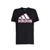 Caban Romantic X Adidas Black Cotton T-shirt Swarovski Applications