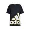 Caban Romantic X Adidas Black Cotton T-shirt Swarovski Applications
