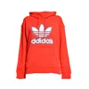 Caban Romantic X Adidas Red Cotton Hoodie Swarovski Applications