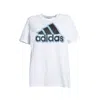 Caban Romantic X Adidas White Cotton T-shirt Swarovski Applications