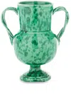 Cabana Amphora Glazed-finish Vase (13cm) In Green