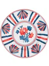 Cabana Blossom Ceramic Plate In White