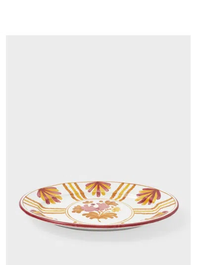 Cabana Blossom Oval Serving Plate In Yellow