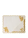 Cabana Botanica Embroidered Linen Placemat In Neutral