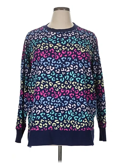 Pre-owned Cabana By Crown & Ivy Pullover Sweater In Blue