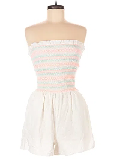 Pre-owned Cabana By Crown & Ivy Romper In White