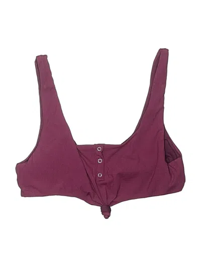 Pre-owned Cabana Del Sol Swimsuit Top Burgundy Swimwear