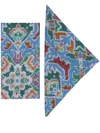 Cabana Fiamma Linen Napkins (set Of Four) In Blue