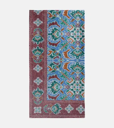 Cabana Fiamma Square Linen Tablecloth In Blu