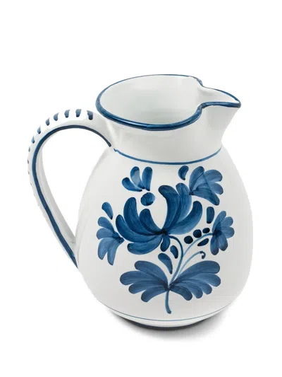 Cabana Floral-print Jug In White