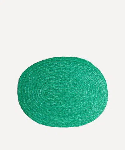 Cabana Green Woven 42x33cm Raffia Placemat