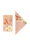 Cabana Ibiscus Colony Linen Napkins (set Of Four) In Pink