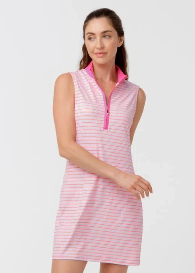 Cabana Life 1/4 Zip Sleeveless Sport Dress In Green