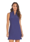 Cabana Life 1/4 Zip Sleeveless Sport Dress In Navy