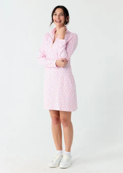 Cabana Life 1/4 Zip Sport Dress In Pink