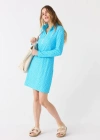 Cabana Life 1/4 Zip Sport Dress In Blue
