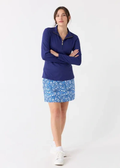Cabana Life 1/4 Zip Sport Top In Blue
