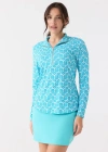Cabana Life 1/4 Zip Sport Top In Rosemary Beach