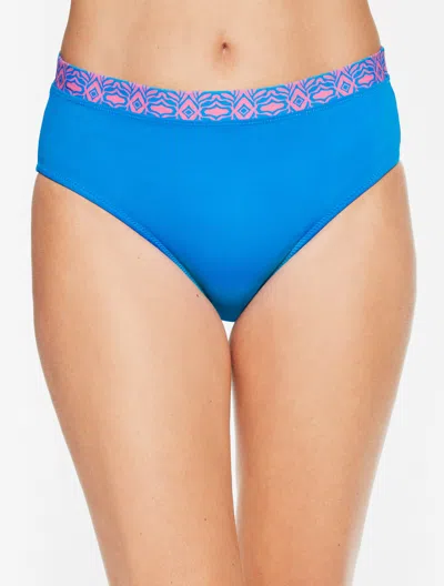 Cabana Life Â® Crystal Cove High Waist Brief - Block Geo - Directoire Blue Mlti - Medium Talbots