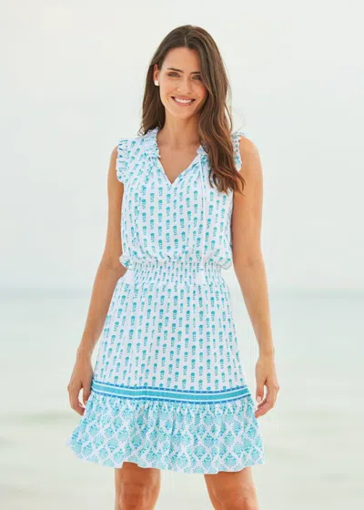 Cabana Life Amalfi Coast Smocked Waist Dress In Multi