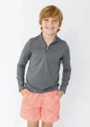 Cabana Life Kids'  Boys Sport Zip Top In Gray