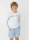 Cabana Life Boys Sport Zip Top In White