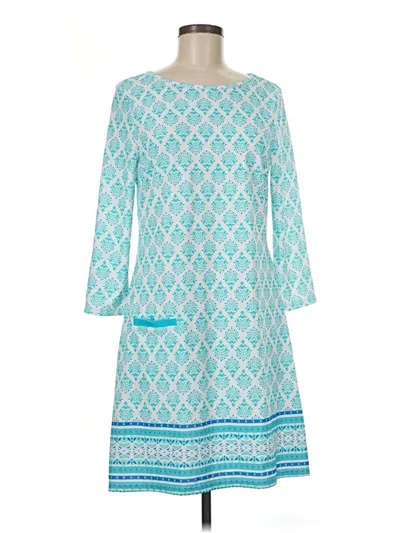 Pre-owned Cabana Life Casual Dress In Teal