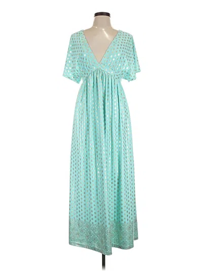 Pre-owned Cabana Life Casual Dress In Teal