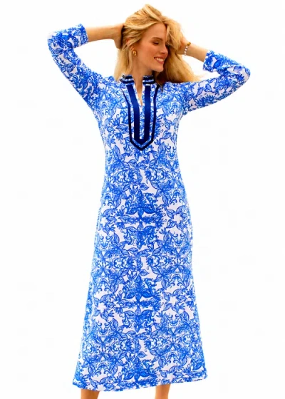 Cabana Life Convertible Maxi Dress In Blue