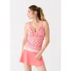 Cabana Life Embroidered Tankini Top In Amelia Island